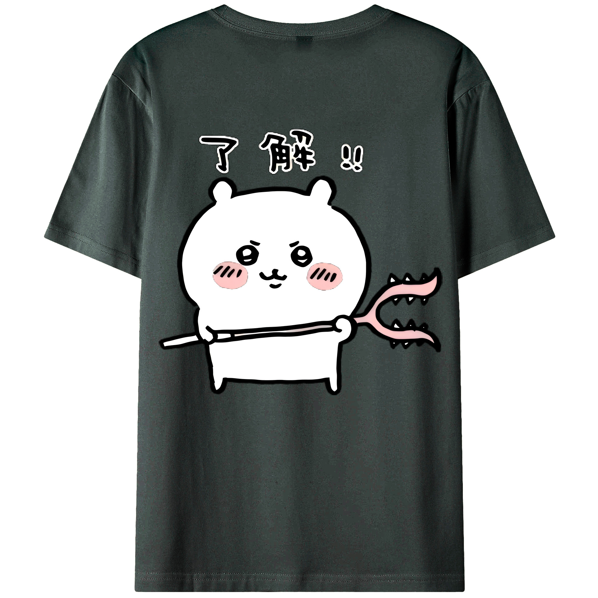 （画像用） ちいかわ ちいかわ Chii-kawa chiikawa 綿100％ メンズ半袖Tシャツ（バックプリント） 通気性